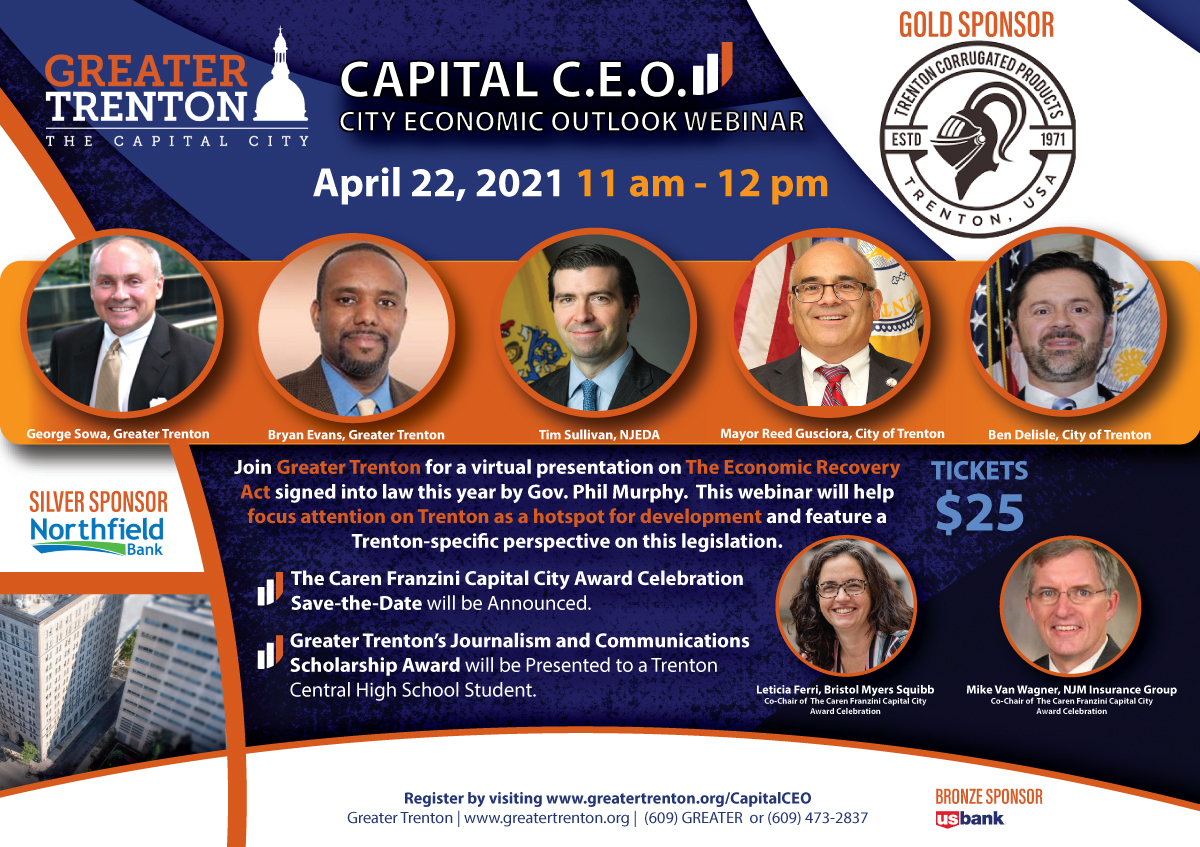 Greater Trenton’s Capital CEO Webinar Goes Live April 22nd