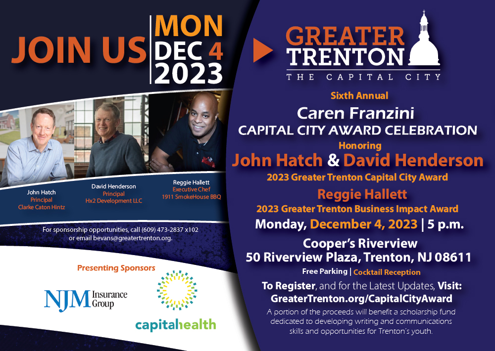 Excitement Mounts: Greater Trenton’s Caren Franzini Capital City Award Celebration Draws Near